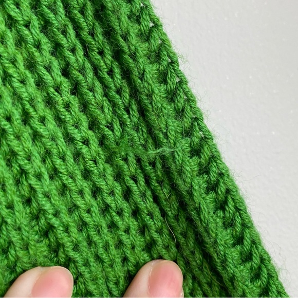 NWOT Club Monaco Thick Green Oversized Crewneck Acrylic & Wool Sweater - Picture 12 of 13